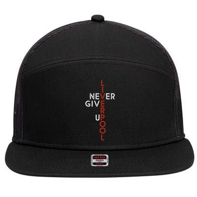 Liverpool Never Give Up Scouser 7 Panel Mesh Trucker Snapback Hat