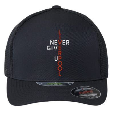 Liverpool Never Give Up Scouser Flexfit Unipanel Trucker Cap