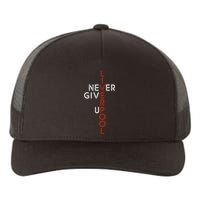 Liverpool Never Give Up Scouser Yupoong Adult 5-Panel Trucker Hat