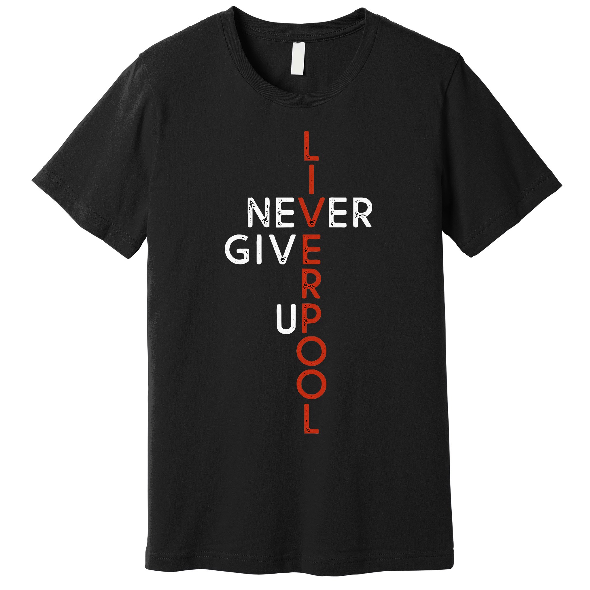Liverpool Never Give Up Scouser Premium T-Shirt