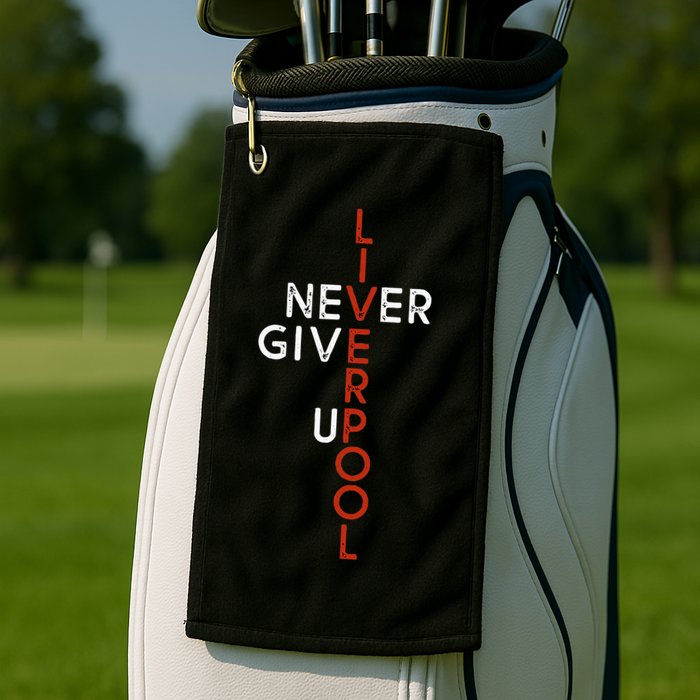 Liverpool Never Give Up Scouser Golf Towel