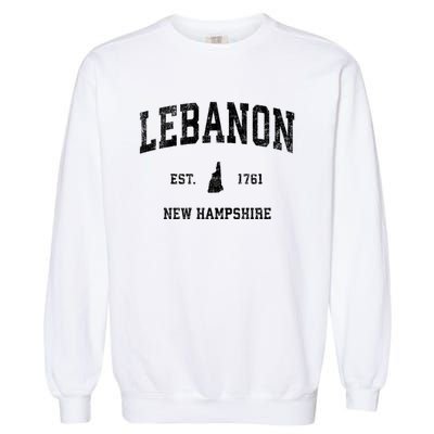 Lebanon New Hampshire Nh Vintage Established Athletic Sports Design Garment-Dyed Sweatshirt