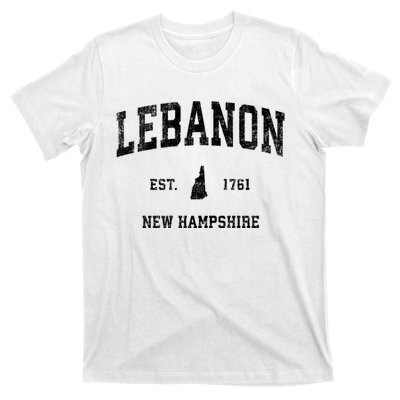 Lebanon New Hampshire Nh Vintage Established Athletic Sports Design T-Shirt