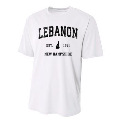 Lebanon New Hampshire Nh Vintage Established Athletic Sports Design Performance Sprint T-Shirt