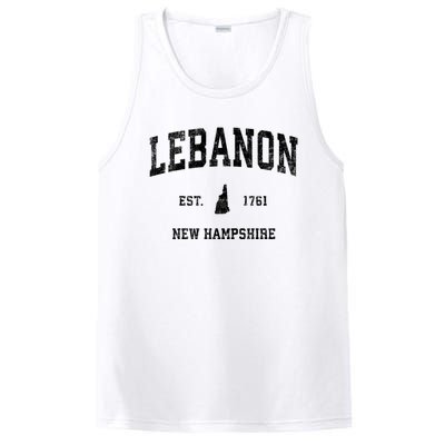 Lebanon New Hampshire Nh Vintage Established Athletic Sports Design PosiCharge Competitor Tank