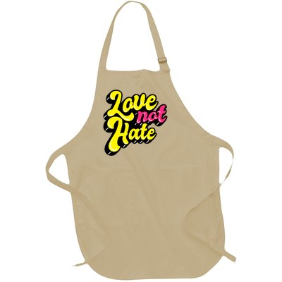 Love Not Hate Gift Full-Length Apron With Pockets