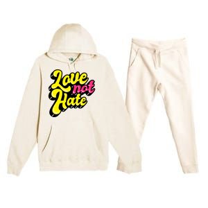 Love Not Hate Gift Premium Hooded Sweatsuit Set