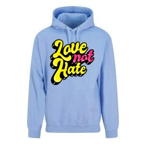 Love Not Hate Gift Unisex Surf Hoodie