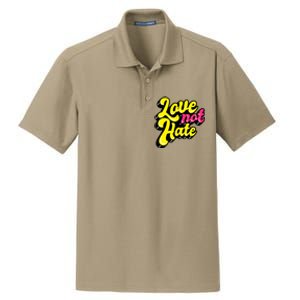 Love Not Hate Gift Dry Zone Grid Polo