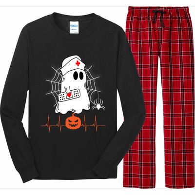 Love Nurse Halloween Pumpkin Fall Nurses Costume Great Gift Long Sleeve Pajama Set