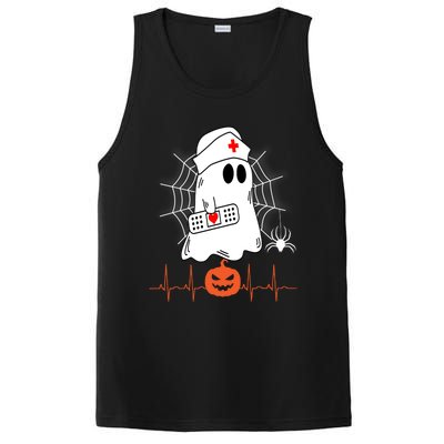 Love Nurse Halloween Pumpkin Fall Nurses Costume Great Gift PosiCharge Competitor Tank