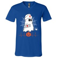 Love Nurse Halloween Pumpkin Fall Nurses Costume Great Gift V-Neck T-Shirt