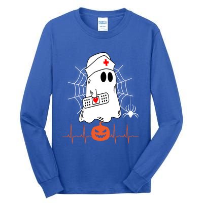 Love Nurse Halloween Pumpkin Fall Nurses Costume Great Gift Tall Long Sleeve T-Shirt