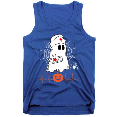 Love Nurse Halloween Pumpkin Fall Nurses Costume Great Gift Tank Top