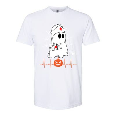 Love Nurse Halloween Pumpkin Fall Nurses Costume Great Gift Softstyle CVC T-Shirt