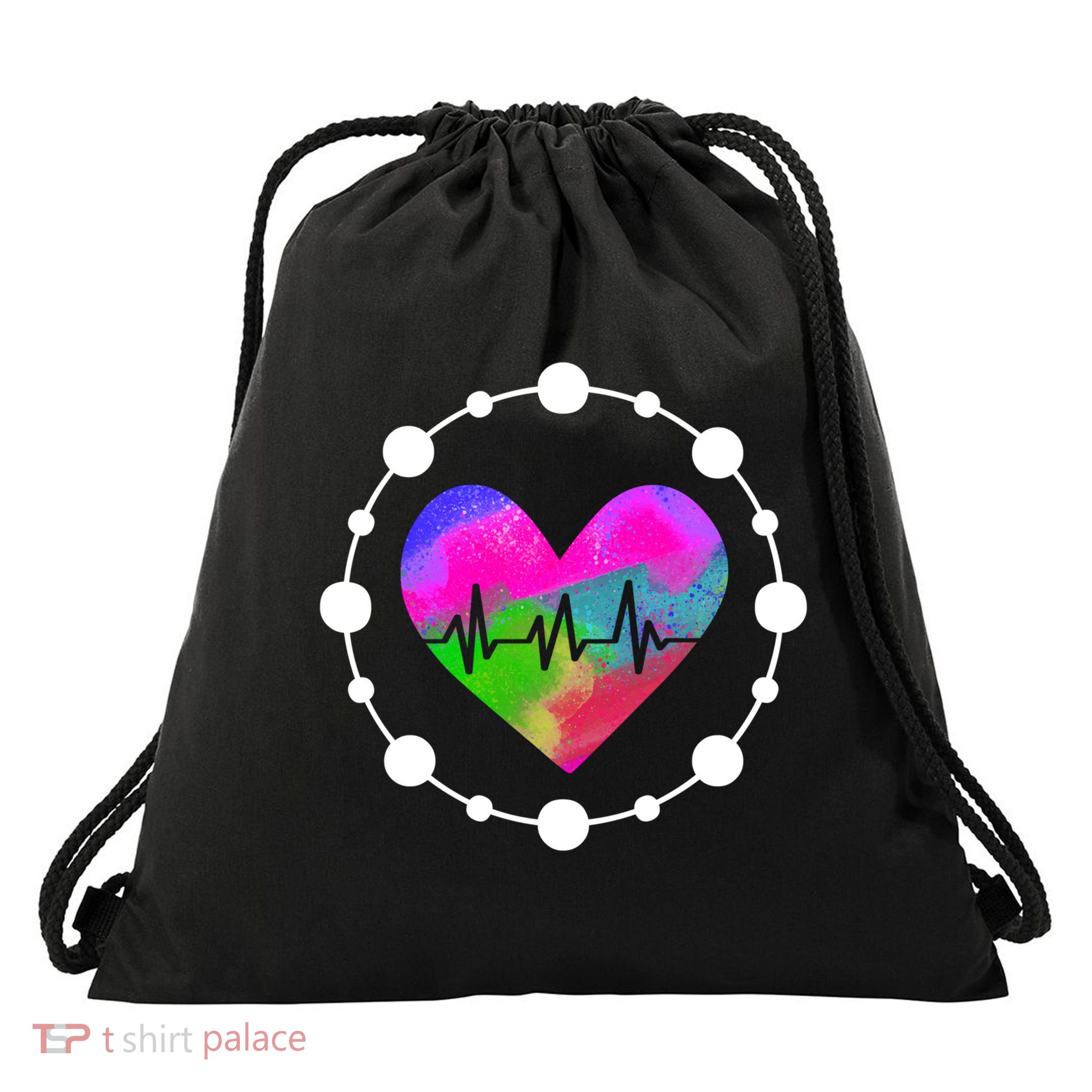 Lovable Nurse Heart Meaningful Gift Drawstring Bag