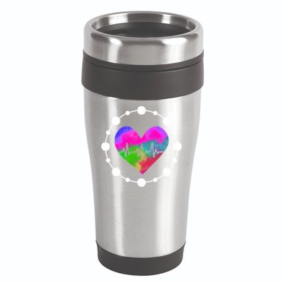 Lovable Nurse Heart Meaningful Gift 16oz Travel Tumbler