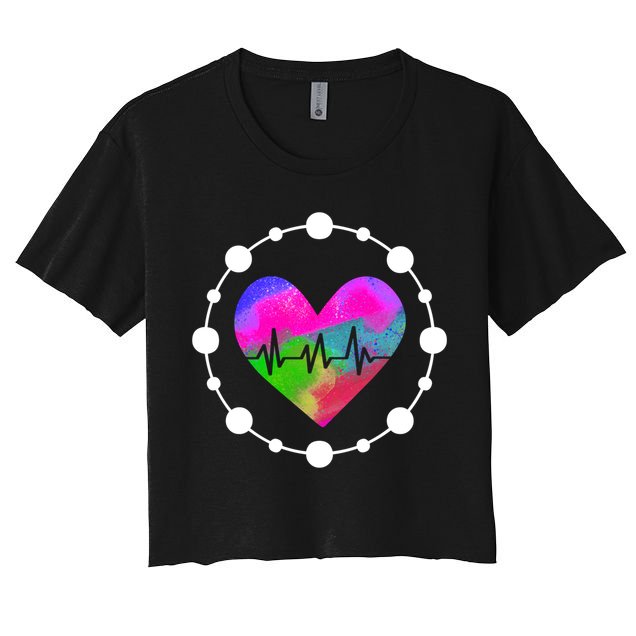Lovable Nurse Heart Meaningful Gift Crop Top