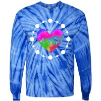 Lovable Nurse Heart Meaningful Gift Tie-Dye Long Sleeve Shirt