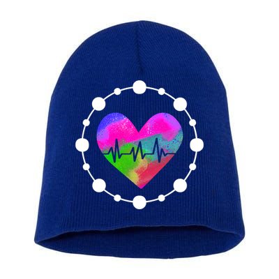 Lovable Nurse Heart Meaningful Gift Short Acrylic Beanie