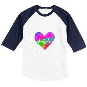 Lovable Nurse Heart Meaningful Gift Baseball Sleeve Shirt