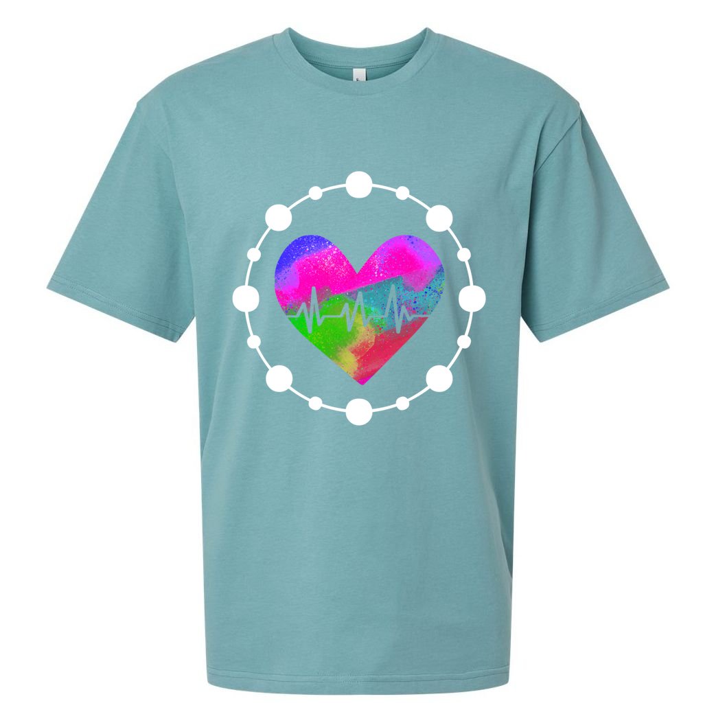 Lovable Nurse Heart Meaningful Gift Sueded Cloud Jersey T-Shirt