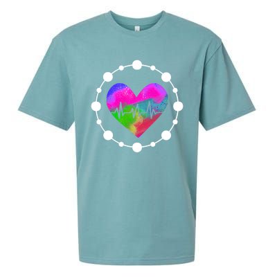 Lovable Nurse Heart Meaningful Gift Sueded Cloud Jersey T-Shirt