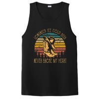 Long Neck Ice Cold Beer Never Broke My Heart Cowboy Boot Hat PosiCharge Competitor Tank