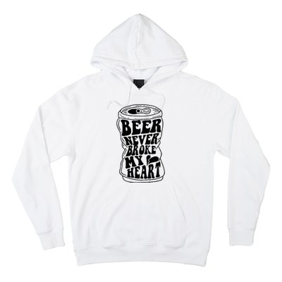 Long Neck Ice Cold Beer Never Broke My Heart Hoodie