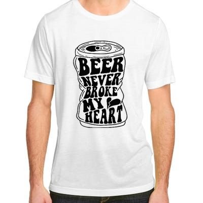 Long Neck Ice Cold Beer Never Broke My Heart Adult ChromaSoft Performance T-Shirt