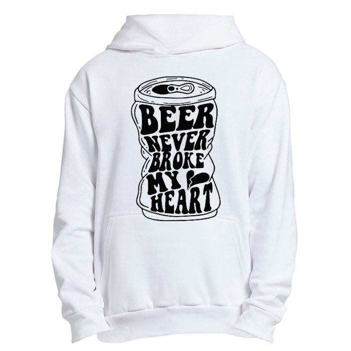 Long Neck Ice Cold Beer Never Broke My Heart Urban Pullover Hoodie