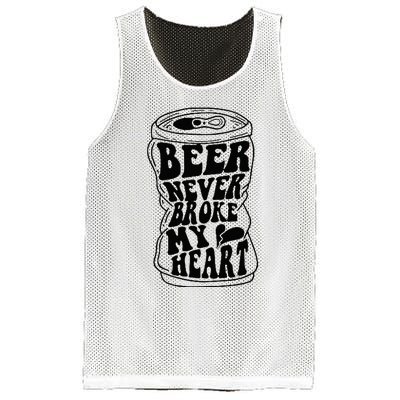 Long Neck Ice Cold Beer Never Broke My Heart Mesh Reversible Basketball Jersey Tank