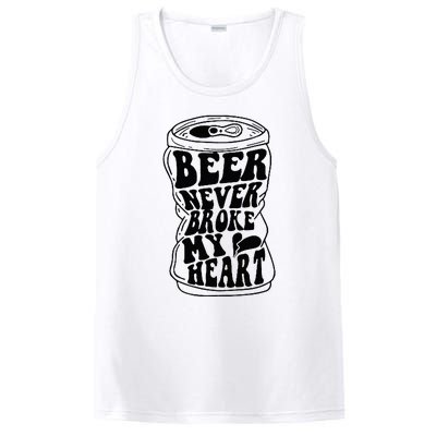 Long Neck Ice Cold Beer Never Broke My Heart PosiCharge Competitor Tank