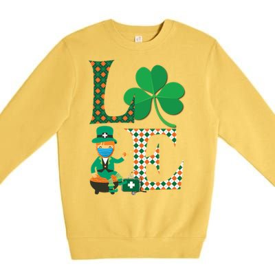 Lucky Nurse Irish St Day Patricks For Medical Healthcare Rn Gift Premium Crewneck Sweatshirt