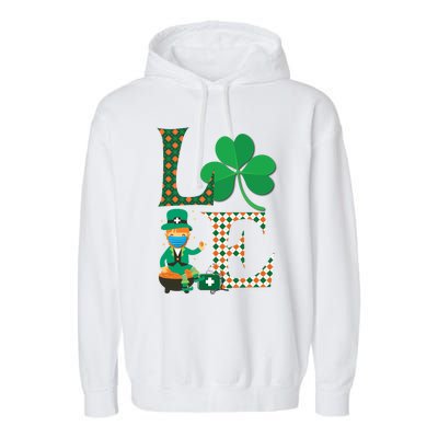 Lucky Nurse Irish St Day Patricks For Medical Healthcare Rn Gift Garment-Dyed Fleece Hoodie