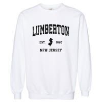 Lumberton New Jersey Nj Vintage Established Athletic Sports Design Garment-Dyed Sweatshirt