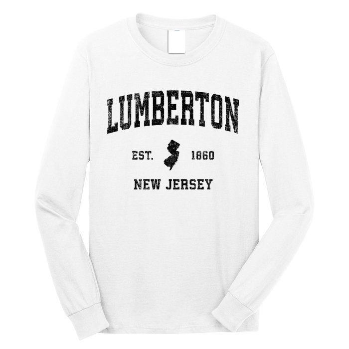 Lumberton New Jersey Nj Vintage Established Athletic Sports Design Long Sleeve Shirt