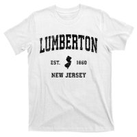 Lumberton New Jersey Nj Vintage Established Athletic Sports Design T-Shirt