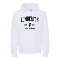 Lumberton New Jersey Nj Vintage Established Athletic Sports Design Premium Hoodie