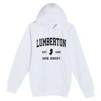 Lumberton New Jersey Nj Vintage Established Athletic Sports Design Premium Pullover Hoodie