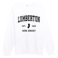 Lumberton New Jersey Nj Vintage Established Athletic Sports Design Premium Crewneck Sweatshirt