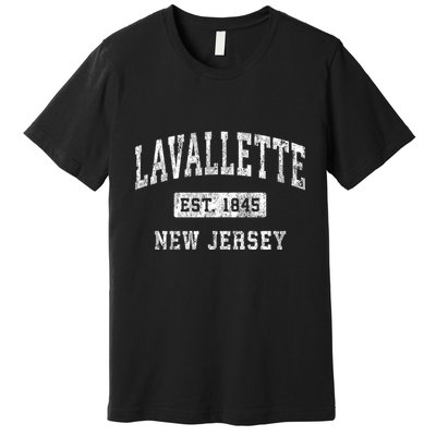 Lavallette New Jersey Nj Vintage Established Sports Premium T-Shirt