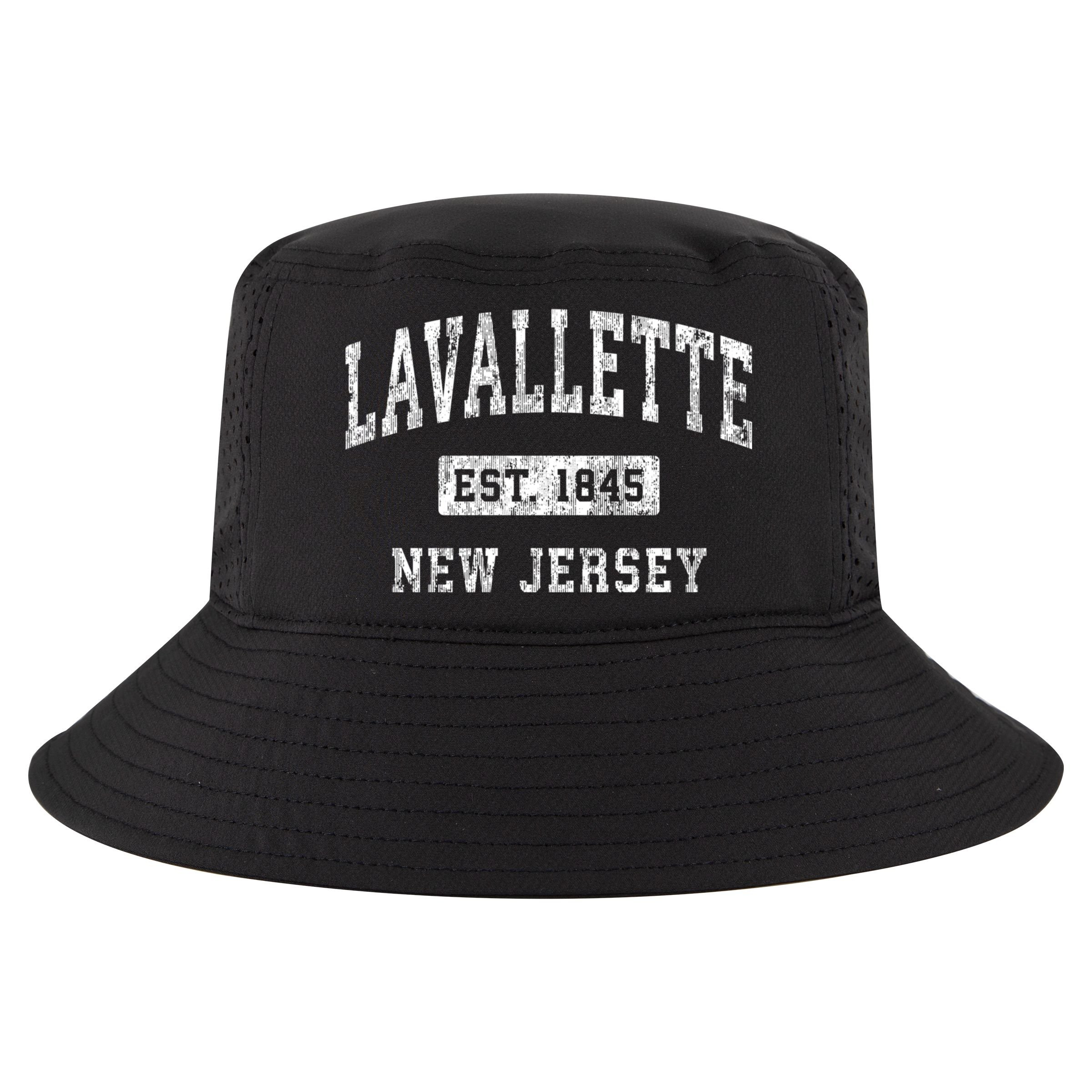 Lavallette New Jersey Nj Vintage Established Sports Cool Comfort Performance Bucket Hat