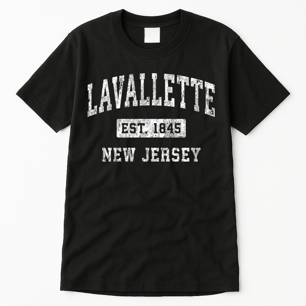Lavallette New Jersey Nj Vintage Established Sports Tall T-Shirt