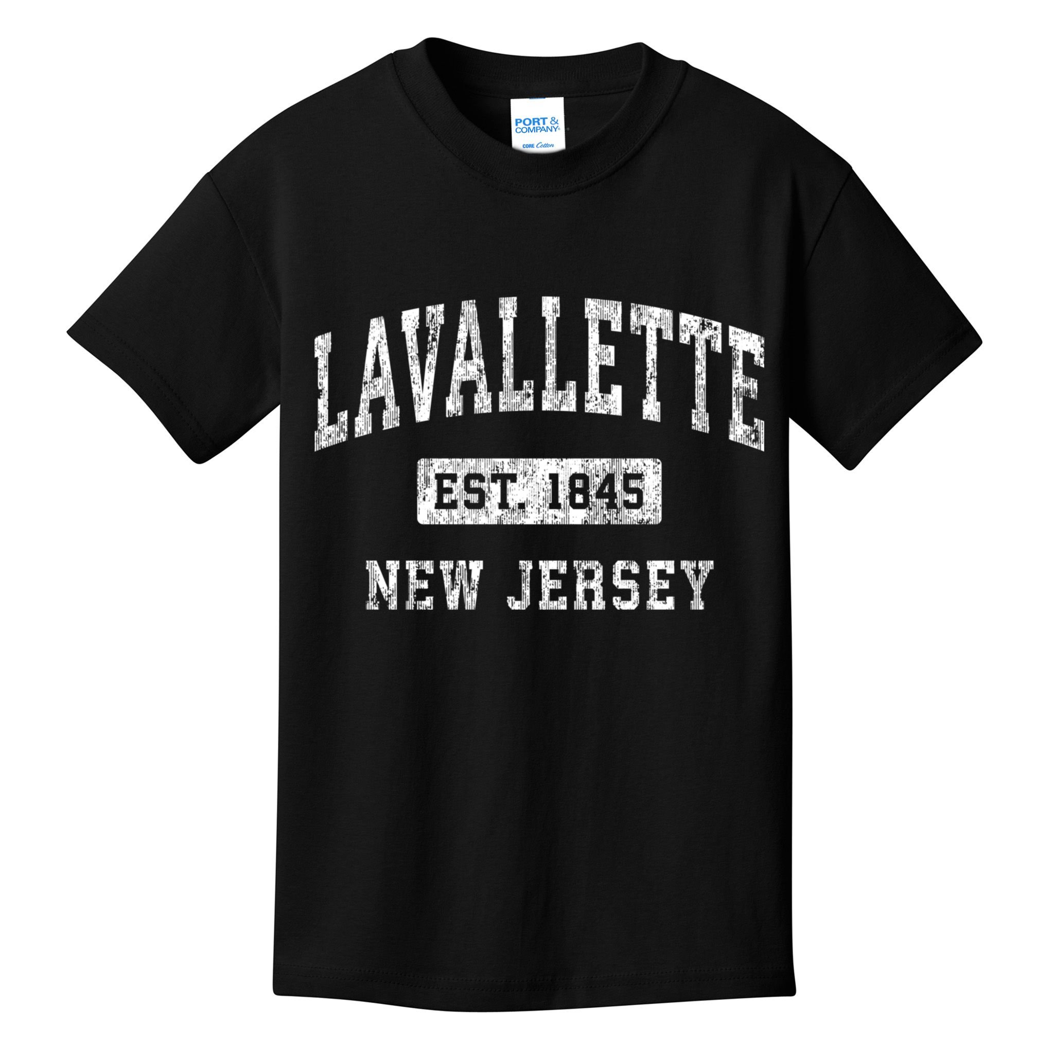 Lavallette New Jersey Nj Vintage Established Sports Kids T-Shirt