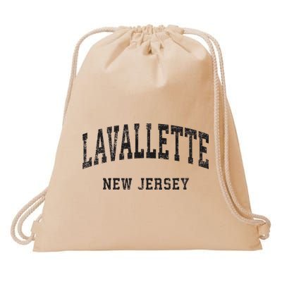 Lavallette New Jersey Nj Vintage Athletic Sports Design Drawstring Bag