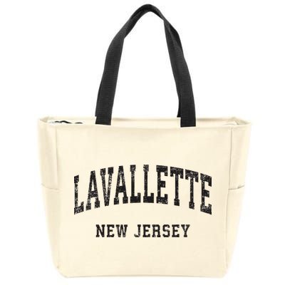 Lavallette New Jersey Nj Vintage Athletic Sports Design Zip Tote Bag