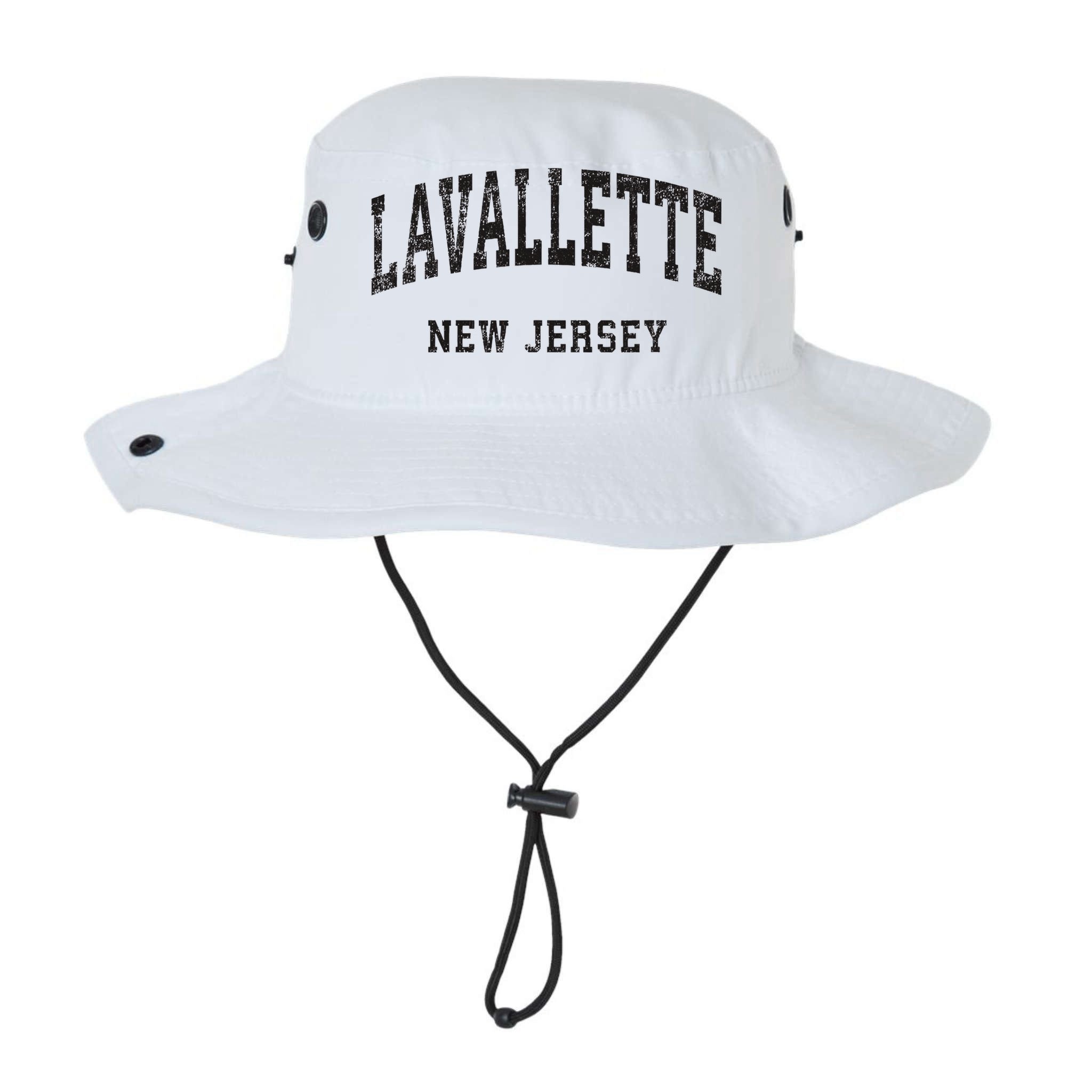 Lavallette New Jersey Nj Vintage Athletic Sports Design Bucket Hat