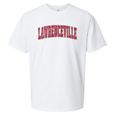 Lawrenceville New Jersey Nj Vintage Athletic Sports Sueded Cloud Jersey T-Shirt