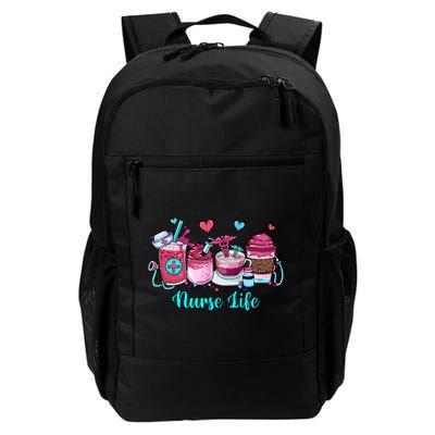 Love Nurse Life Coffee Scrubs And Rubber Gloves Stethoscope Great Gift Backpack